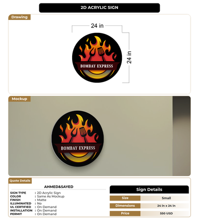 CUSTOM MOCKUP SIGN FOR Ahmed&Sayed