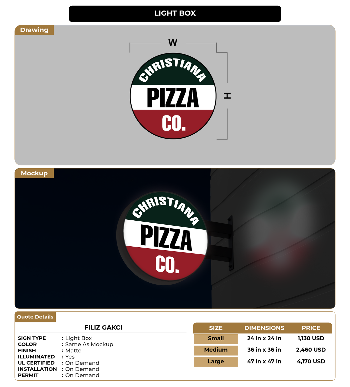 CUSTOM MOCKUP SIGN FOR Filiz Gakci