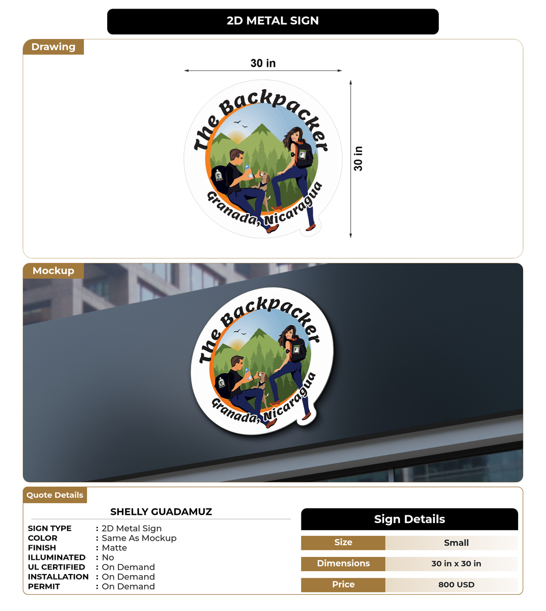 CUSTOM MOCKUP SIGN FOR SHELLY GUADAMUZ
