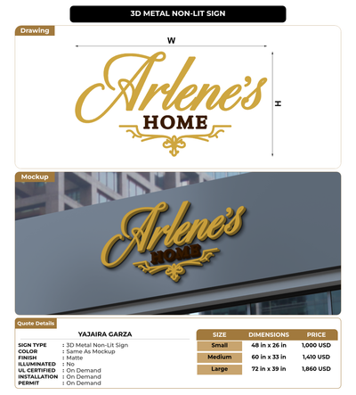 CUSTOM MOCKUP SIGN FOR Yajaira Garza