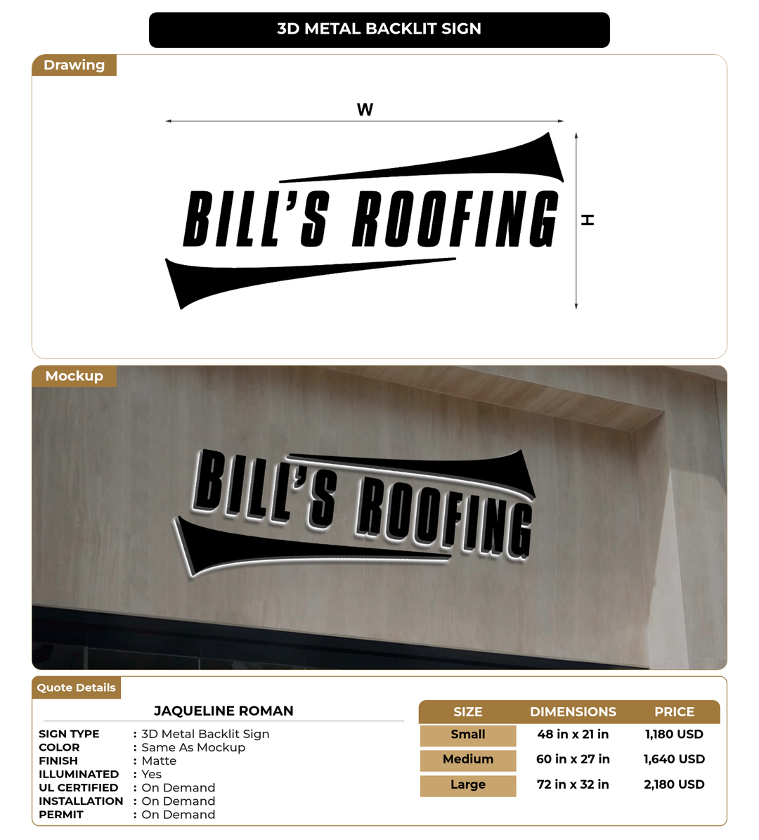 CUSTOM MOCKUP SIGN FOR Jaqueline Roman