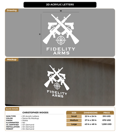 CUSTOM MOCKUP SIGN FOR Christopher Woods