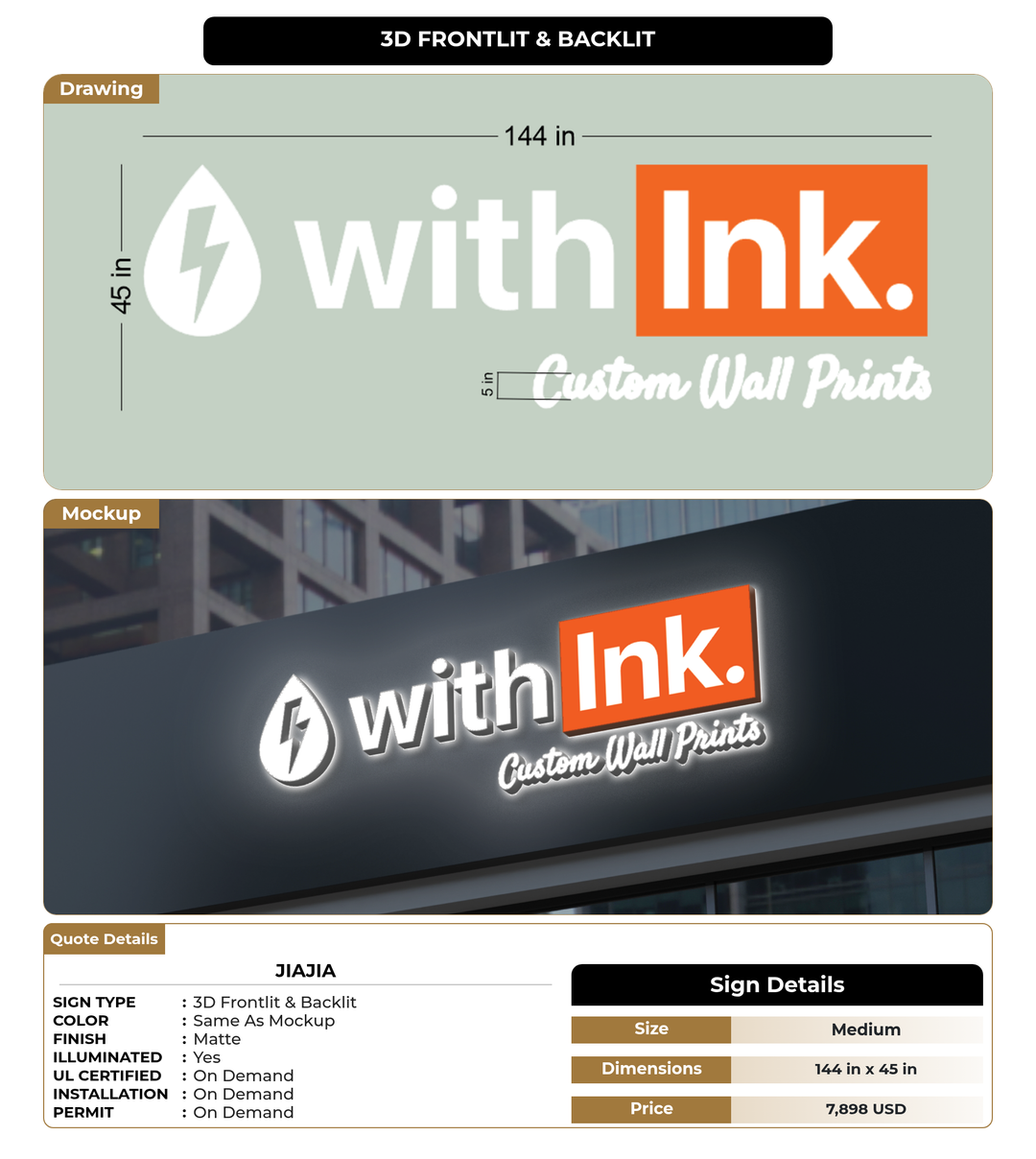 CUSTOM MOCKUP SIGN FOR Jiajia