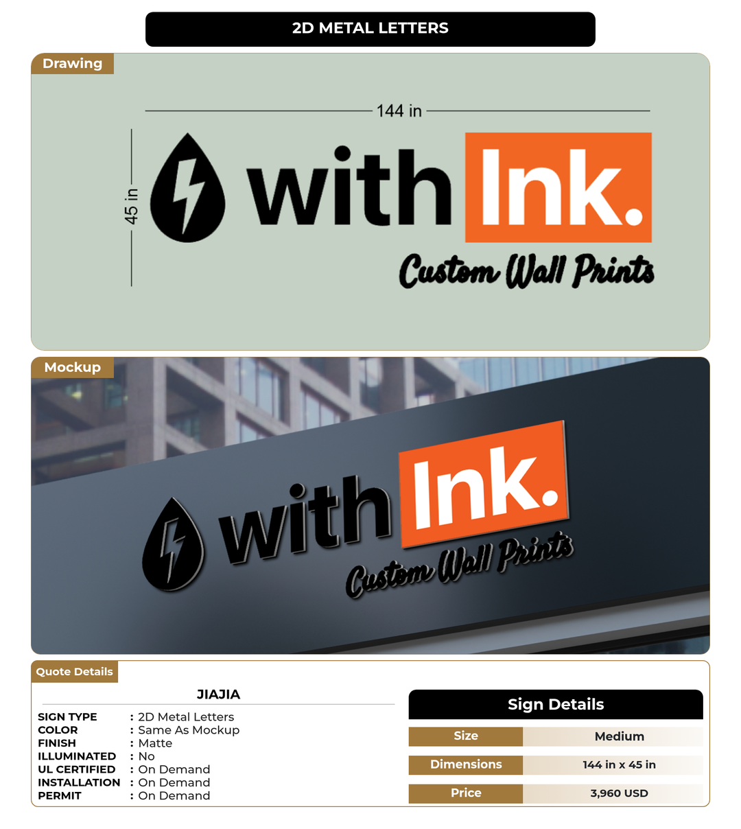 CUSTOM MOCKUP SIGN FOR Jiajia