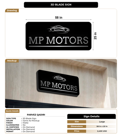 CUSTOM MOCKUP SIGN FOR Parvez Qadiri