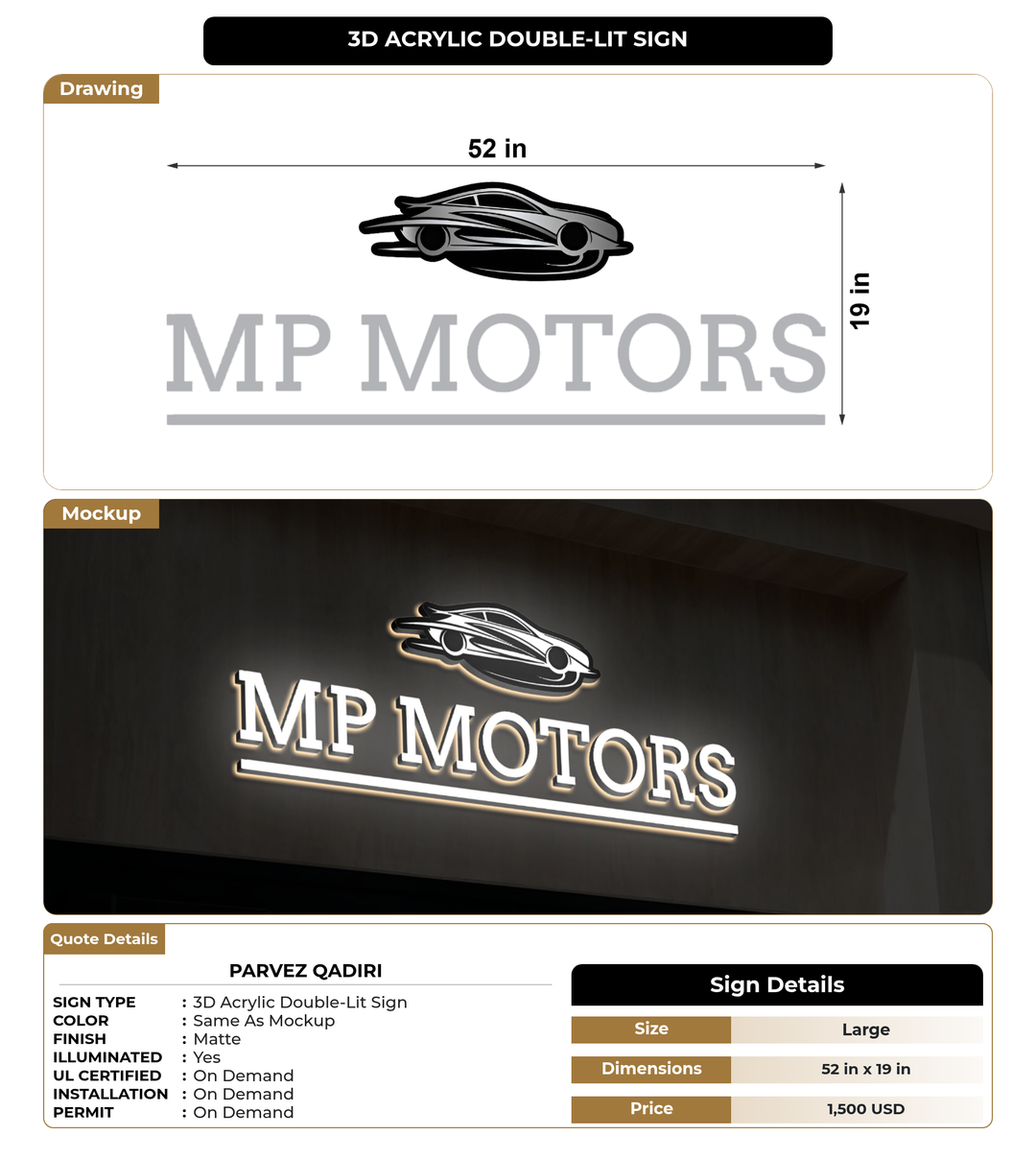 CUSTOM MOCKUP SIGN FOR Parvez Qadiri
