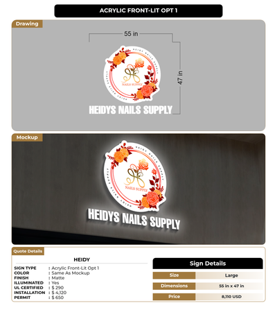 CUSTOM MOCKUP SIGN FOR Heidy