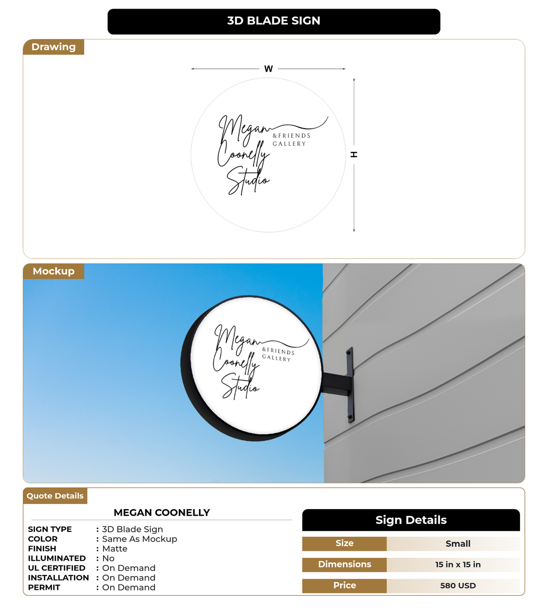 CUSTOM MOCKUP SIGN FOR Megan Coonelly