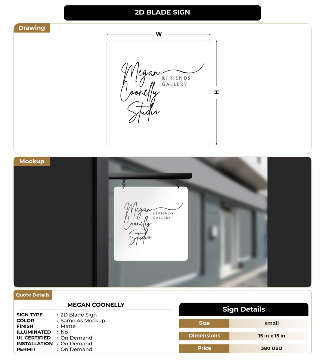 CUSTOM MOCKUP SIGN FOR Megan Coonelly