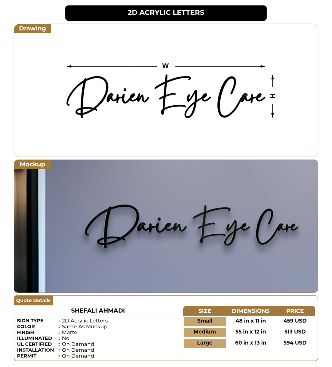 CUSTOM MOCKUP SIGN FOR Shefali Ahmadi