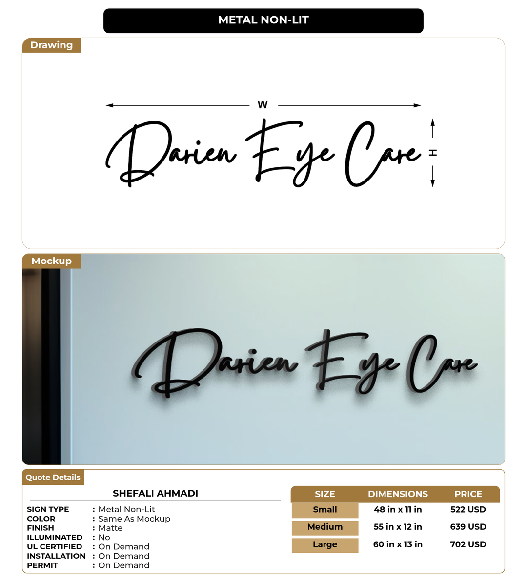 CUSTOM MOCKUP SIGN FOR Shefali Ahmadi