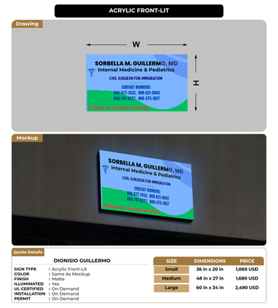 CUSTOM MOCKUP SIGN FOR Dionisio Guillermo