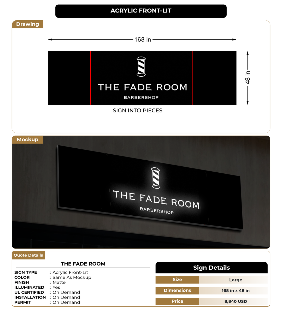 CUSTOM MOCKUP SIGN FOR THE FADE ROOM