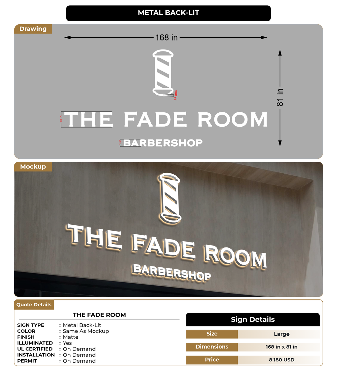CUSTOM MOCKUP SIGN FOR THE FADE ROOM