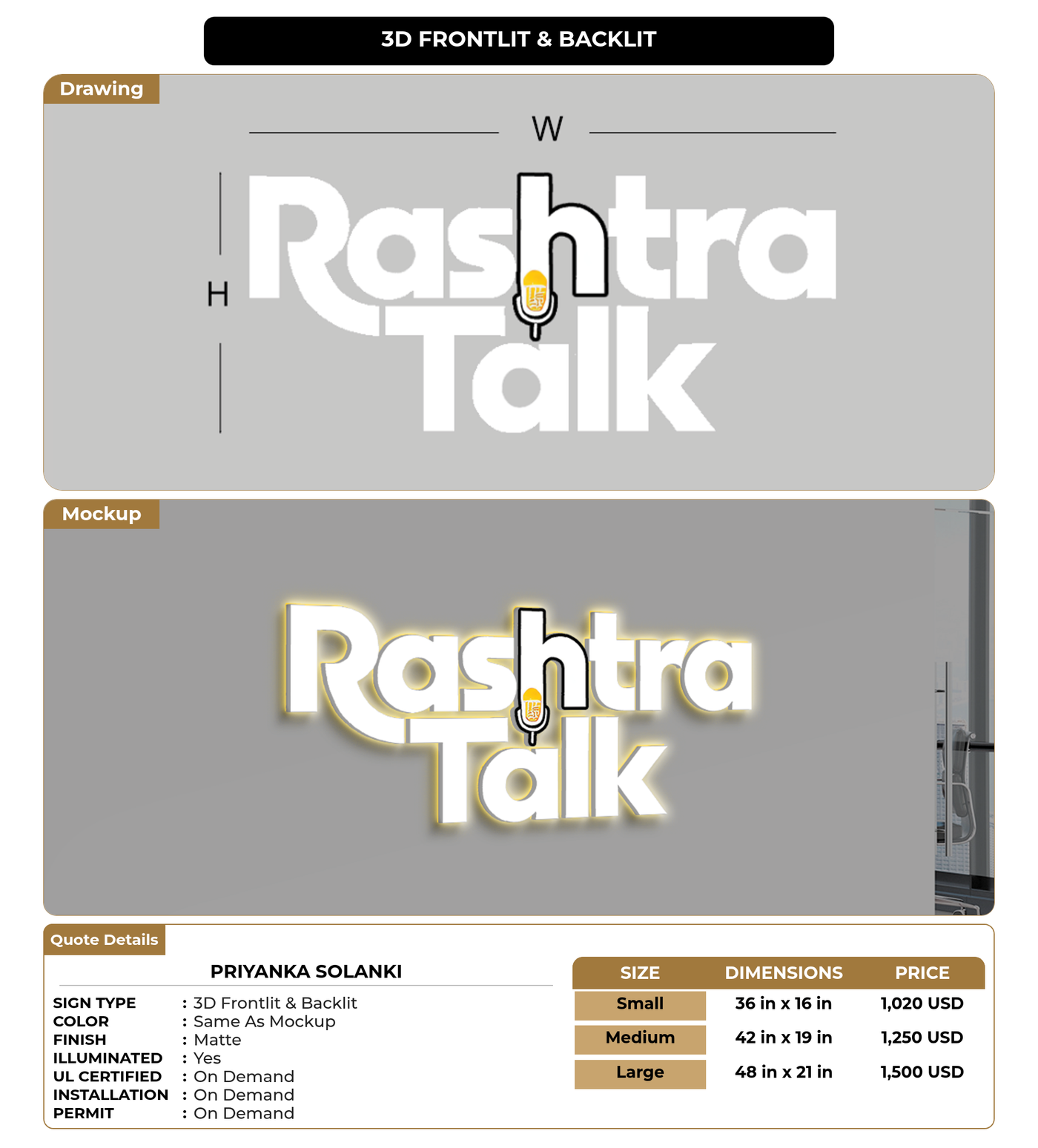 CUSTOM MOCKUP SIGN FOR Priyanka Solanki