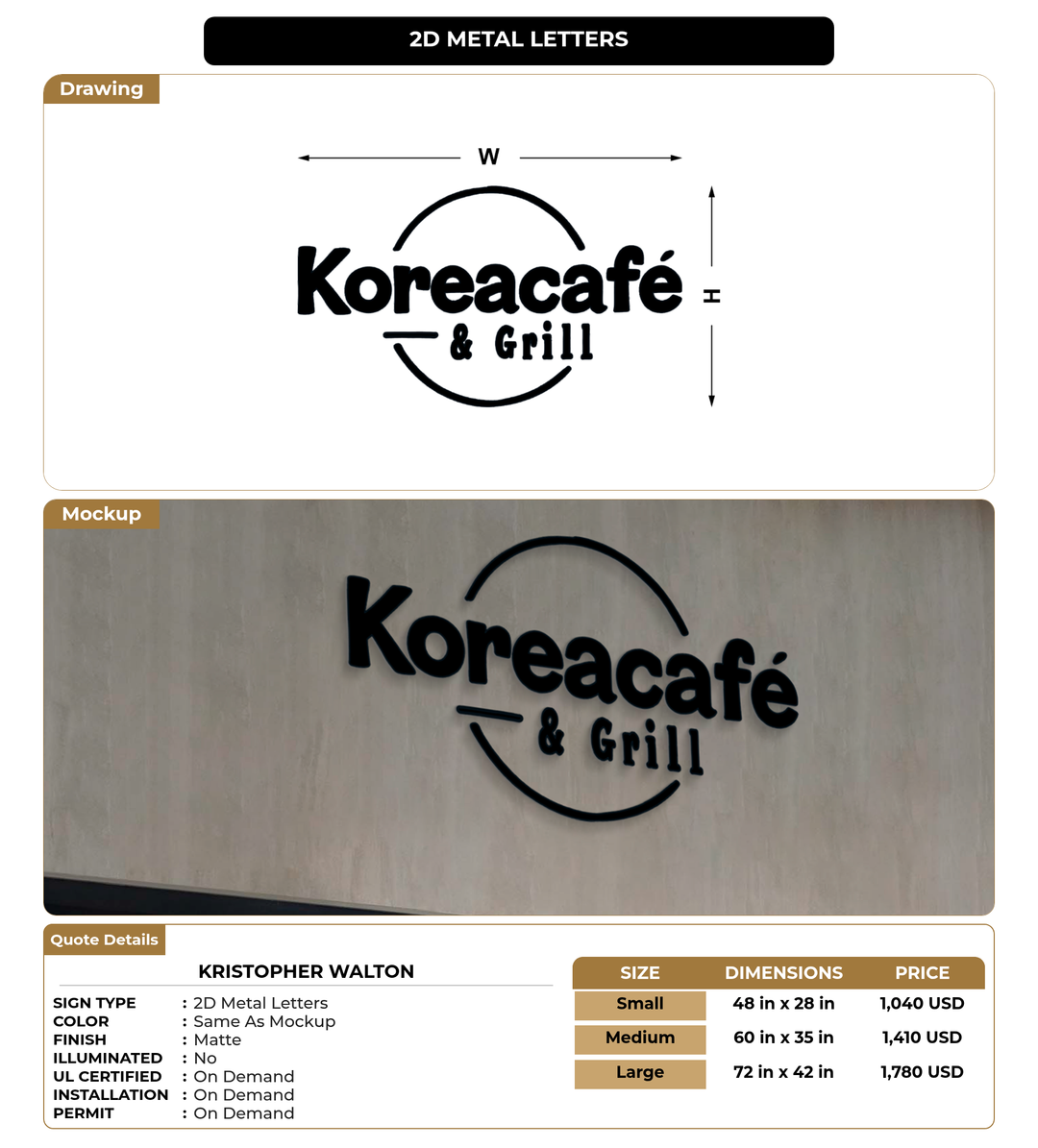 CUSTOM MOCKUP SIGN FOR Kristopher Walton