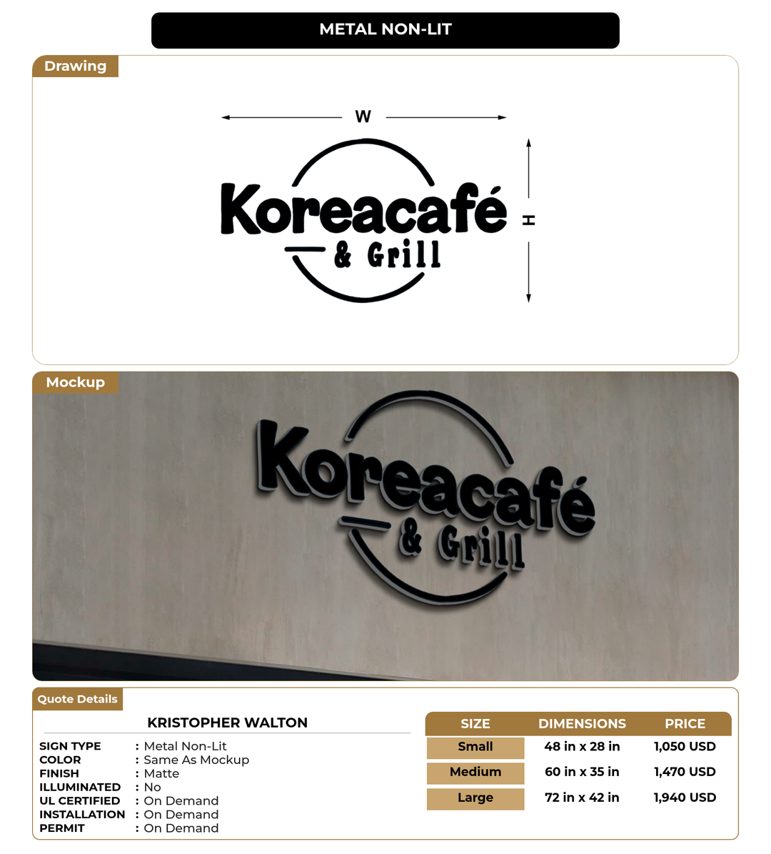 CUSTOM MOCKUP SIGN FOR Kristopher Walton