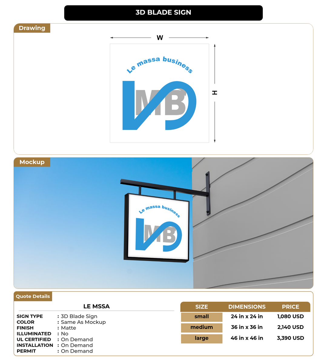 CUSTOM MOCKUP SIGN FOR Le mssa