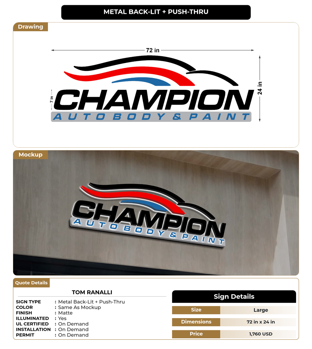 CUSTOM MOCKUP SIGN FOR Tom Ranalli