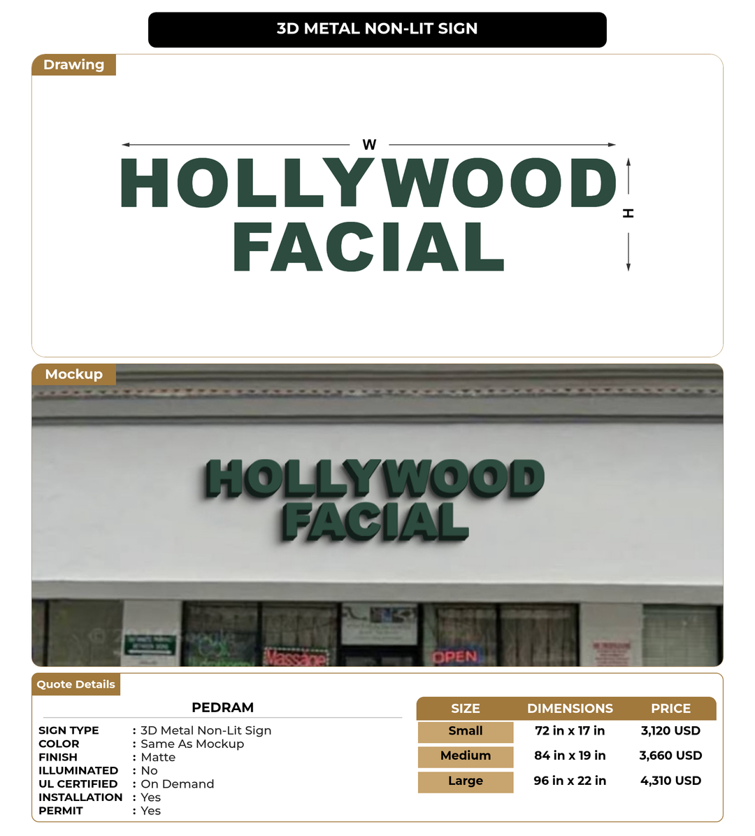 CUSTOM MOCKUP SIGN FOR Pedram