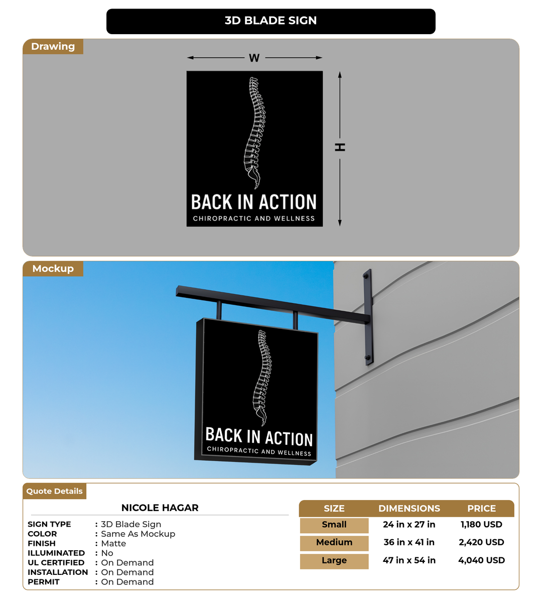 CUSTOM MOCKUP SIGN FOR Nicole hagar