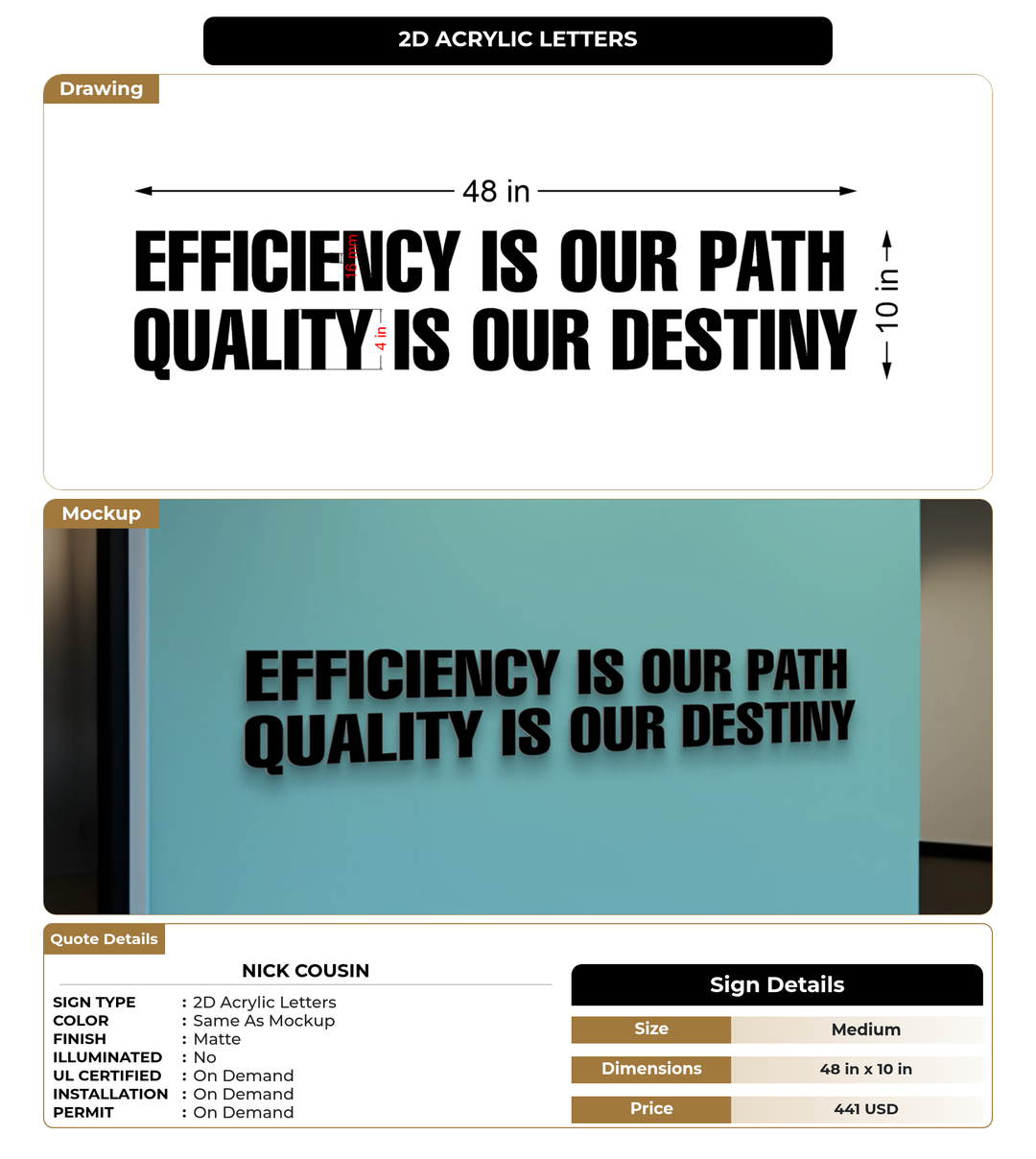 CUSTOM MOCKUP SIGN FOR Nick Cousin