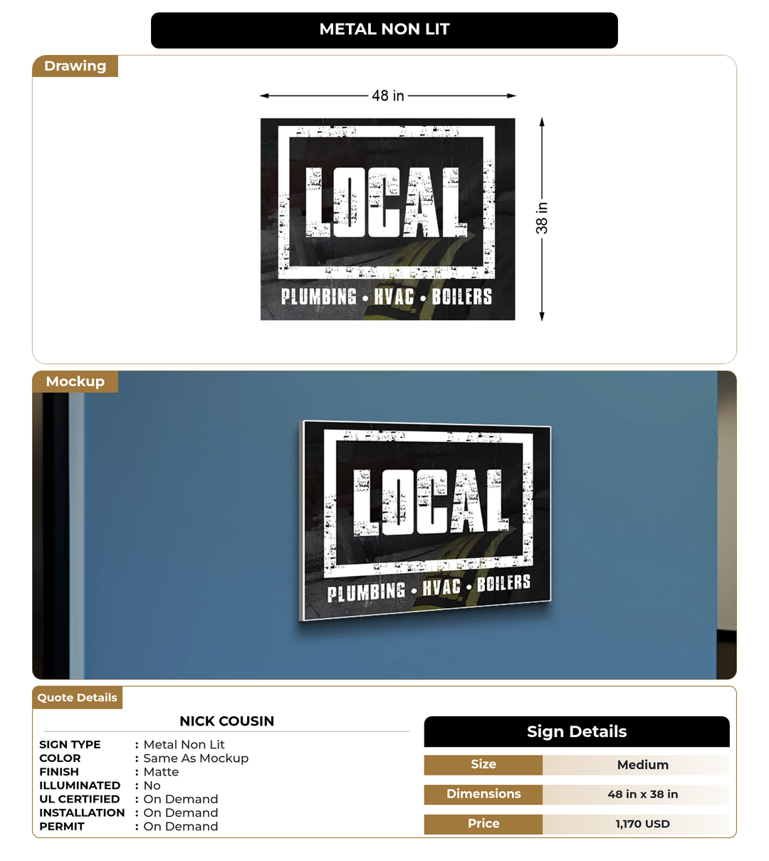 CUSTOM MOCKUP SIGN FOR Nick Cousin