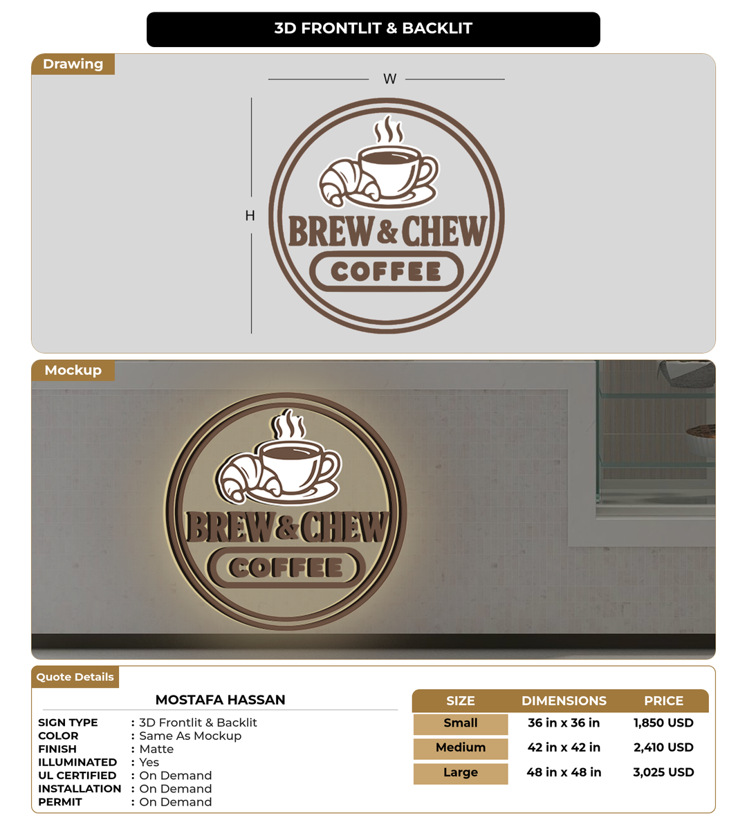 CUSTOM MOCKUP SIGN FOR Mostafa Hassan