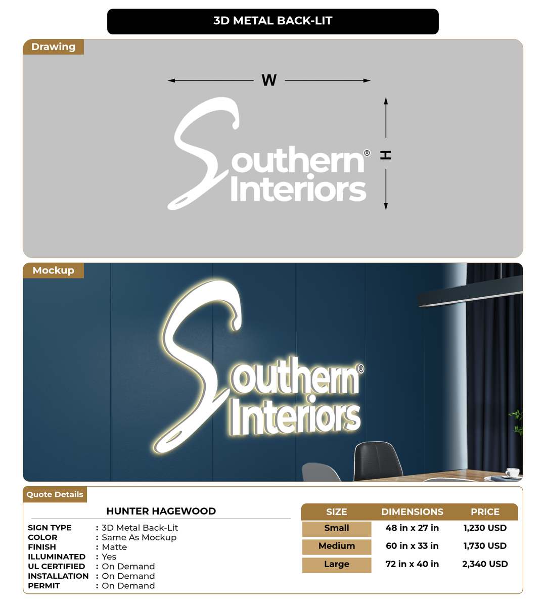 CUSTOM MOCKUP SIGN FOR Hunter Hagewood