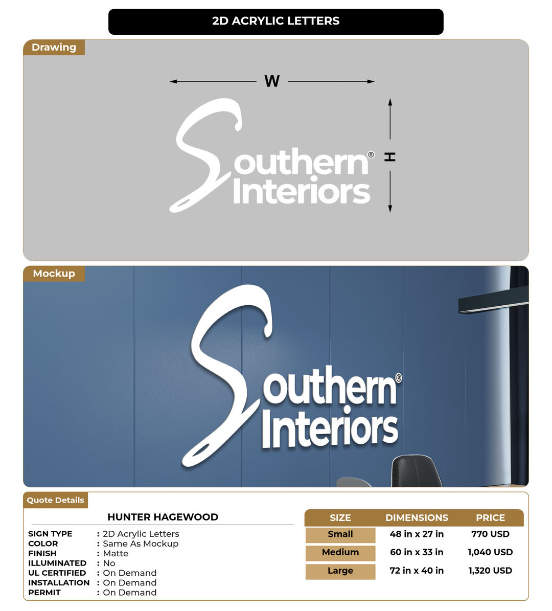 CUSTOM MOCKUP SIGN FOR Hunter Hagewood