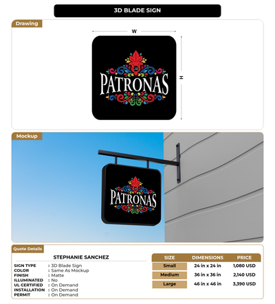 CUSTOM MOCKUP SIGN FOR Stephanie sanchez