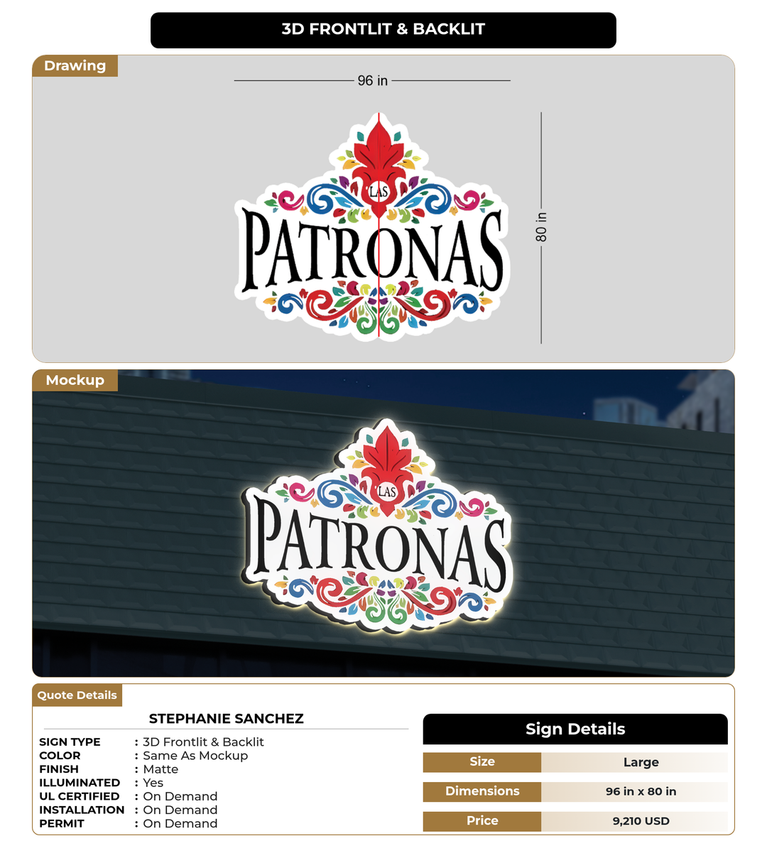 CUSTOM MOCKUP SIGN FOR Stephanie  sanchez
