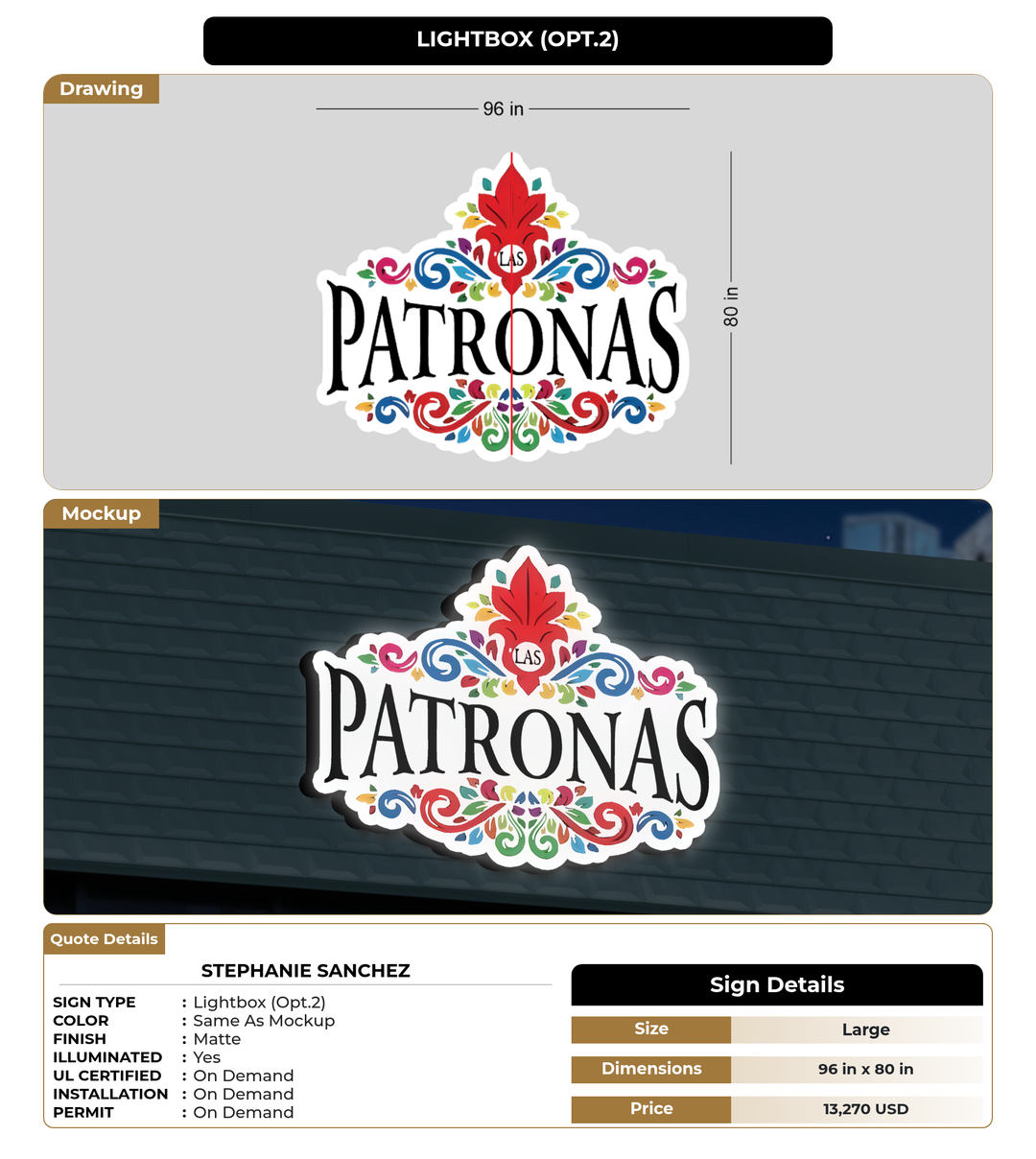 CUSTOM MOCKUP SIGN FOR Stephanie  sanchez