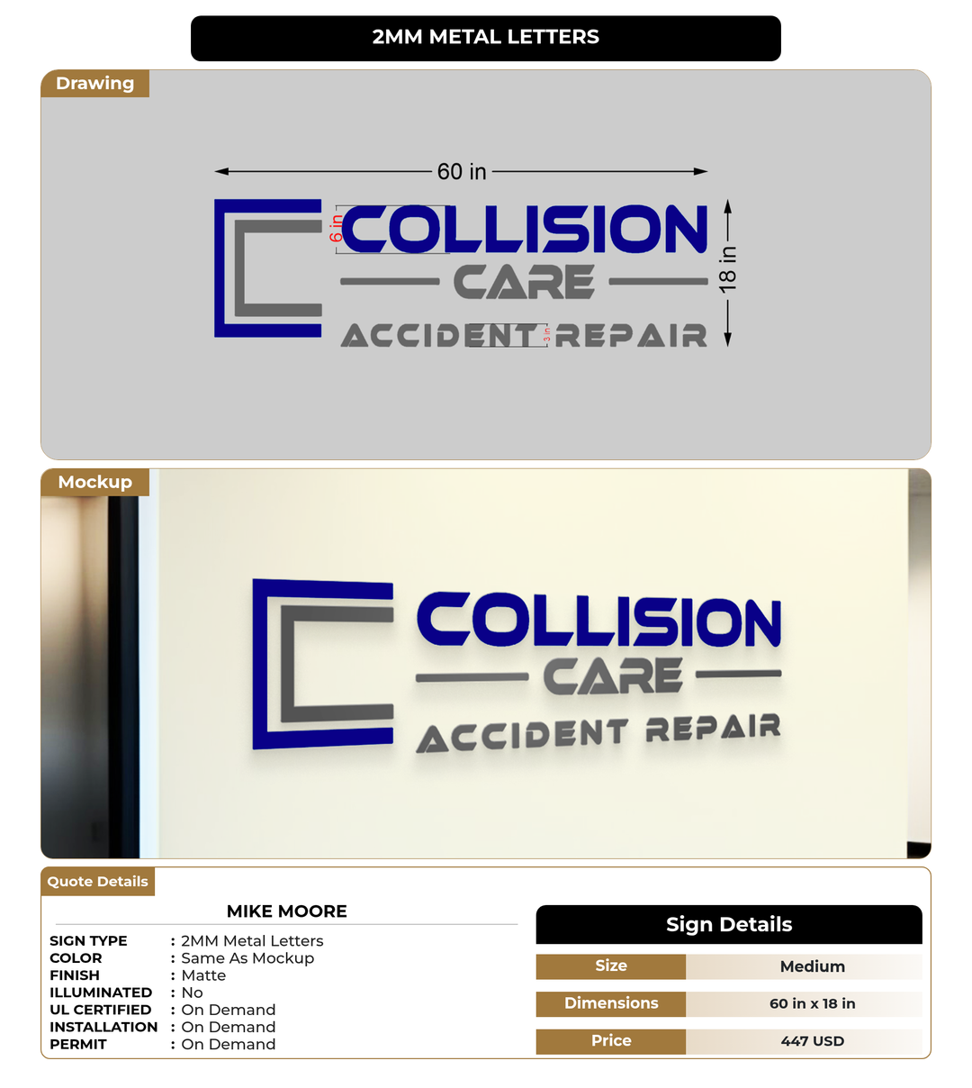 CUSTOM MOCKUP SIGN FOR Mike Moore