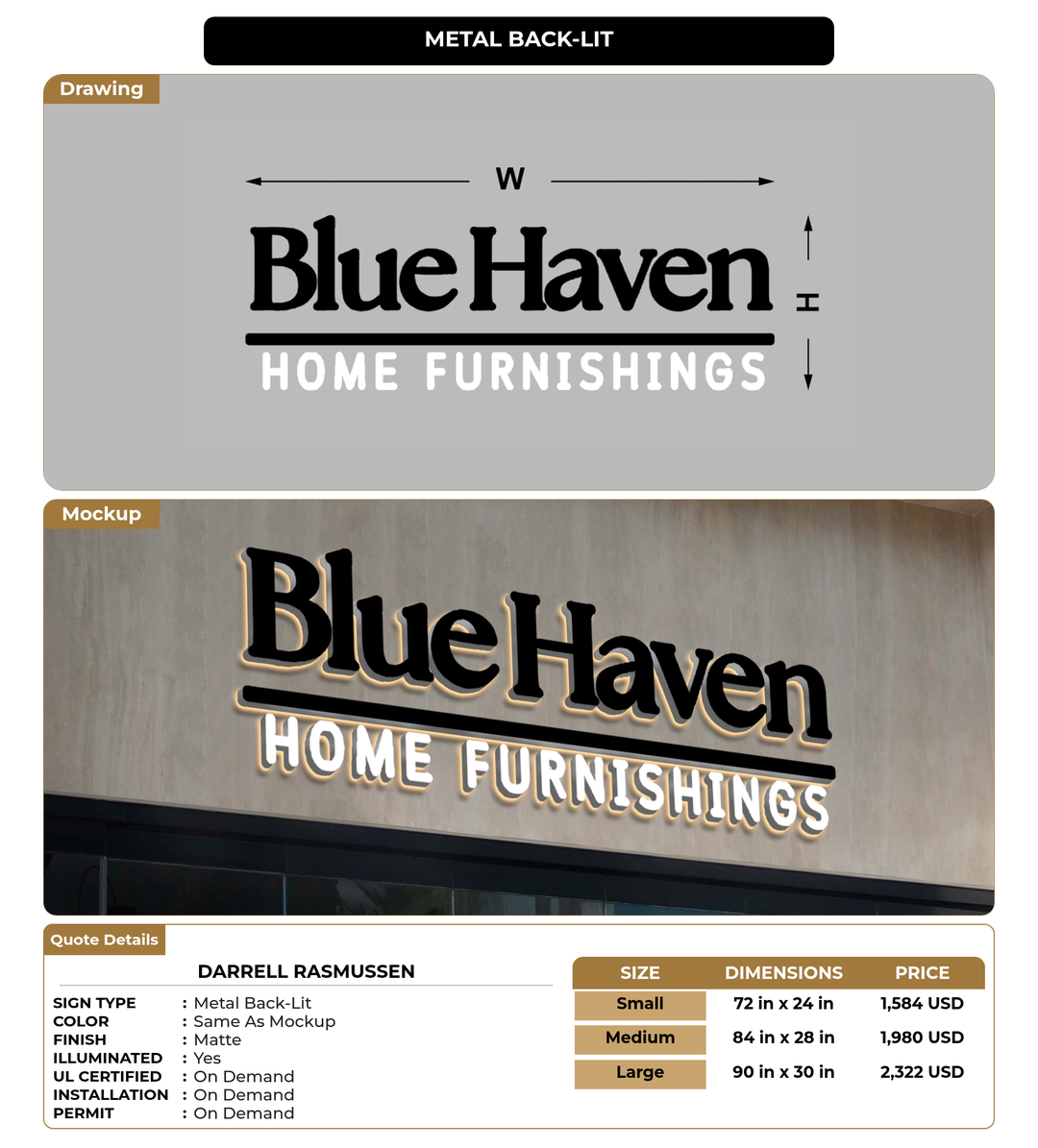 CUSTOM MOCKUP SIGN FOR Darrell Rasmussen