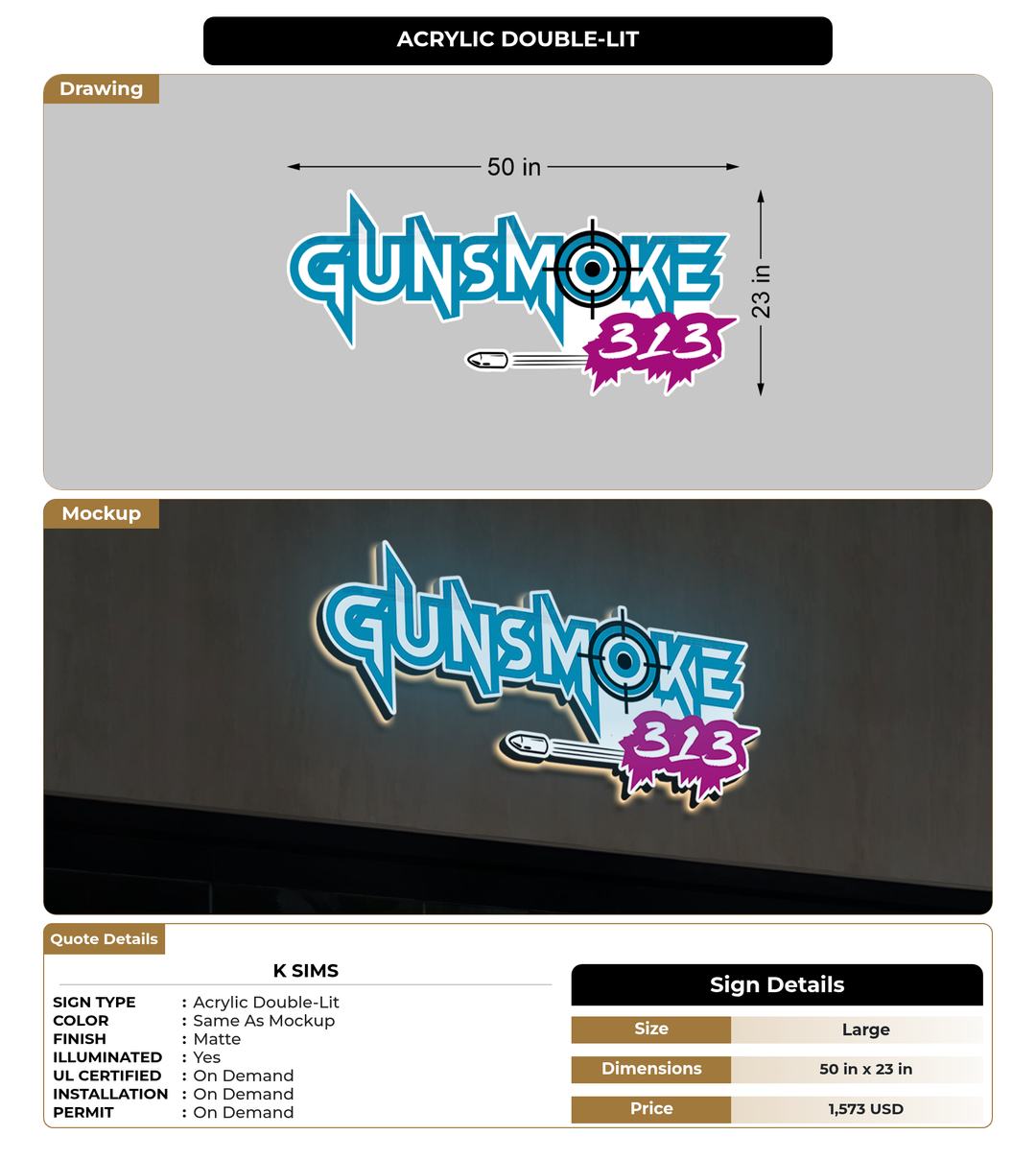 CUSTOM MOCKUP SIGN FOR k sims
