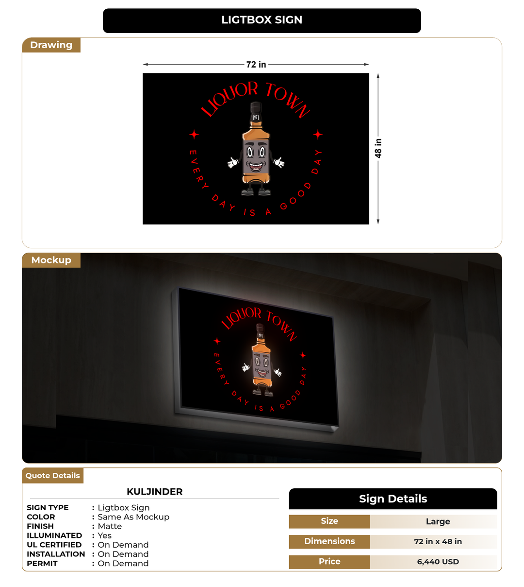 CUSTOM MOCKUP SIGN FOR Kuljinder