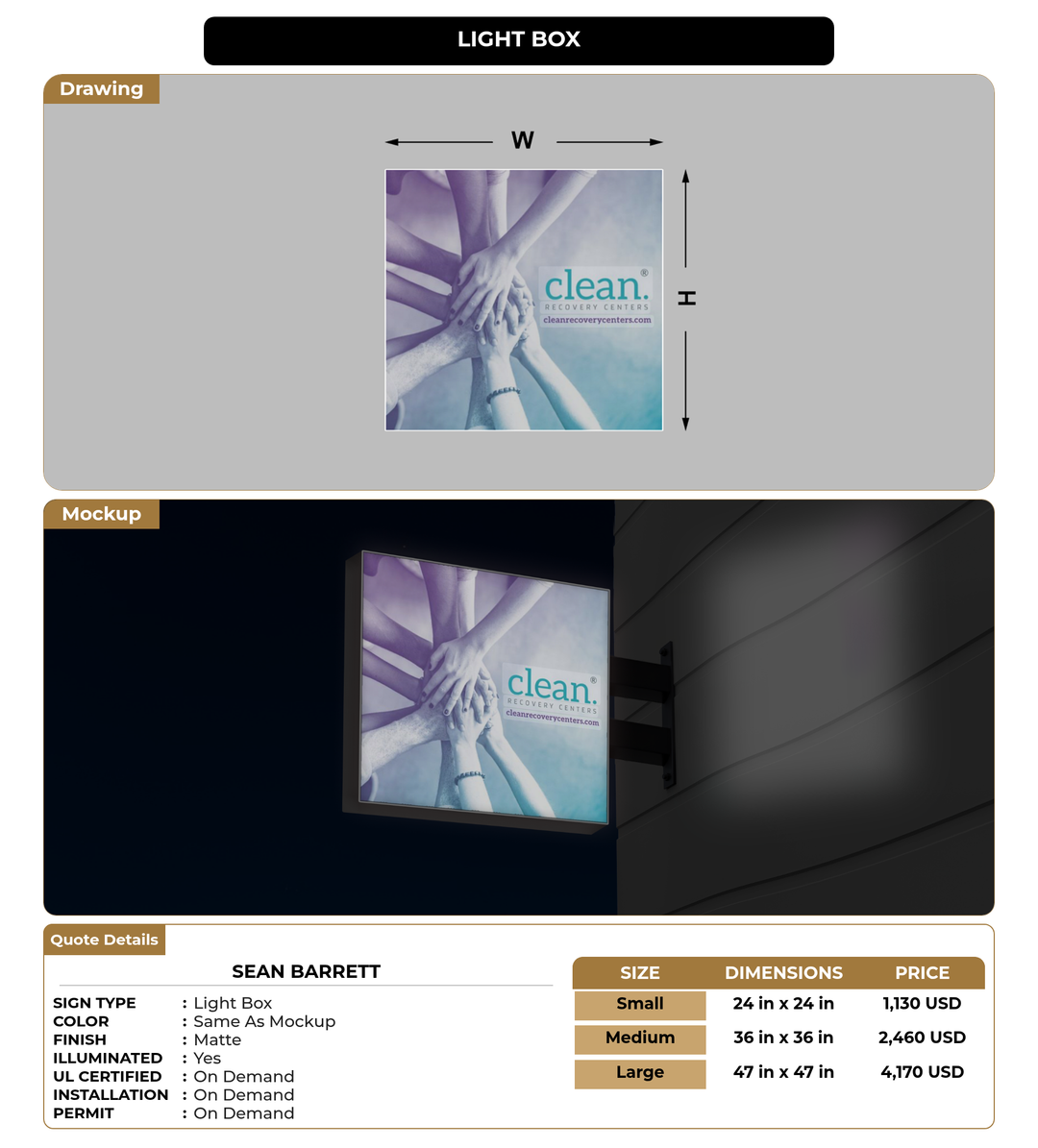 CUSTOM MOCKUP SIGN FOR Sean Barrett