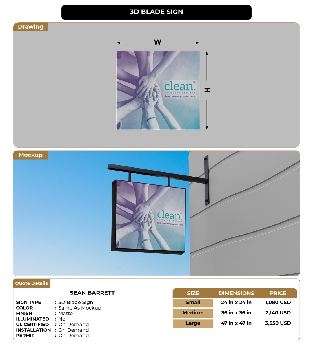 CUSTOM MOCKUP SIGN FOR Sean Barrett