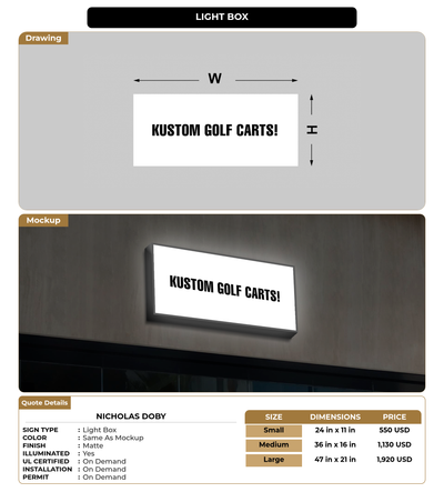 CUSTOM MOCKUP SIGN FOR nicholas doby