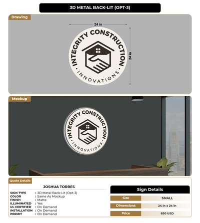 CUSTOM MOCKUP SIGN FOR Joshua Torres