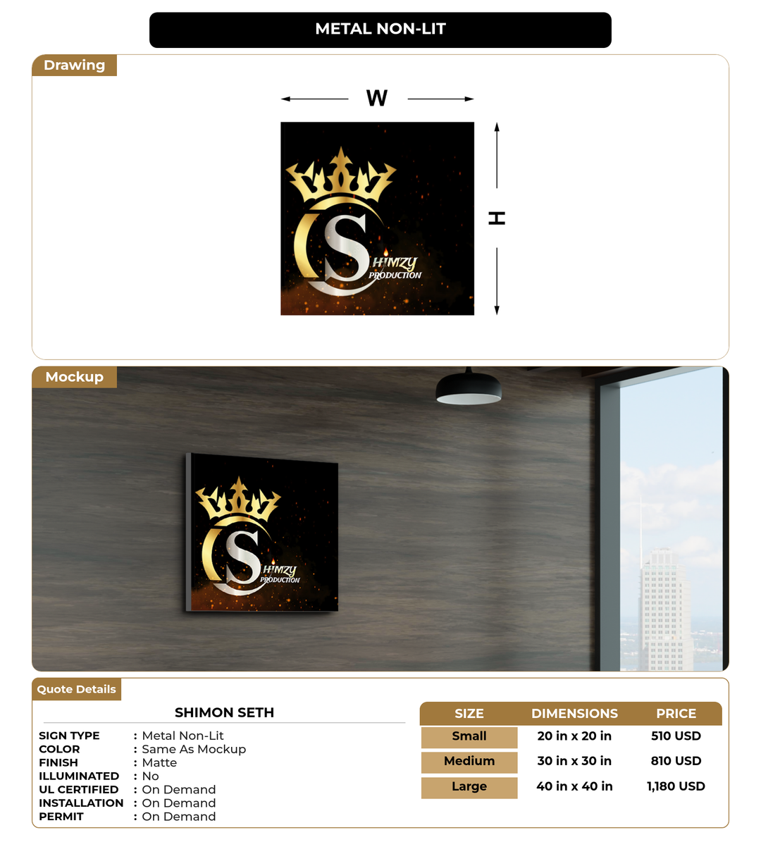 CUSTOM MOCKUP SIGN FOR Shimon Seth