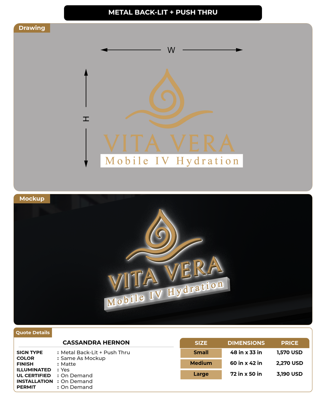 CUSTOM MOCKUP SIGN FOR Cassandra Hernon