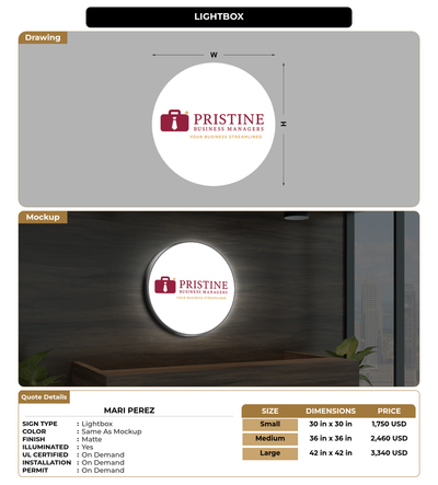 CUSTOM MOCKUP SIGN FOR Mari Perez
