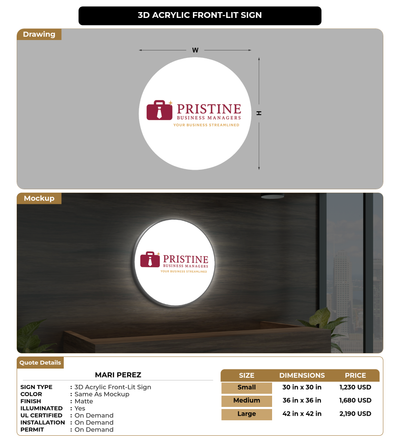 CUSTOM MOCKUP SIGN FOR Mari Perez