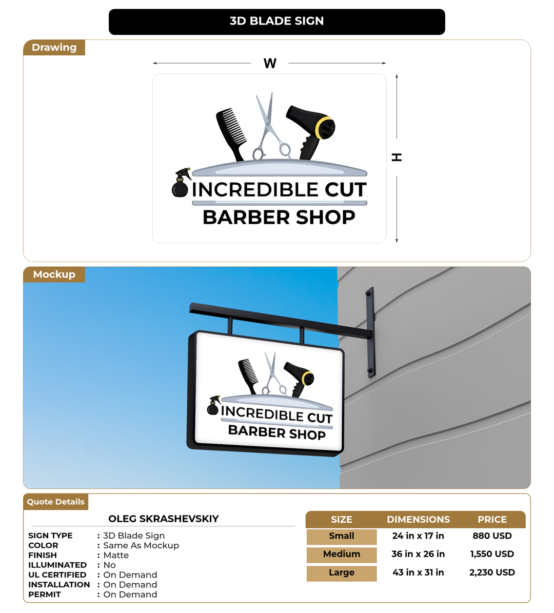CUSTOM MOCKUP SIGN FOR Oleg Skrashevskiy