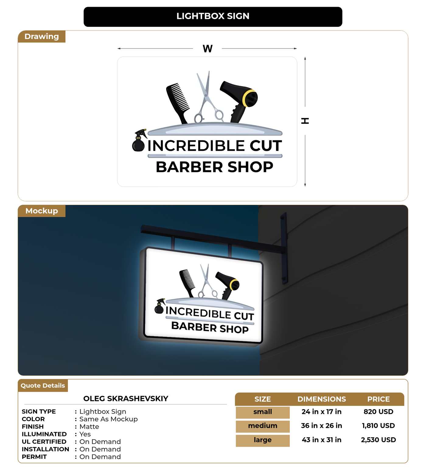 CUSTOM MOCKUP SIGN FOR Oleg Skrashevskiy