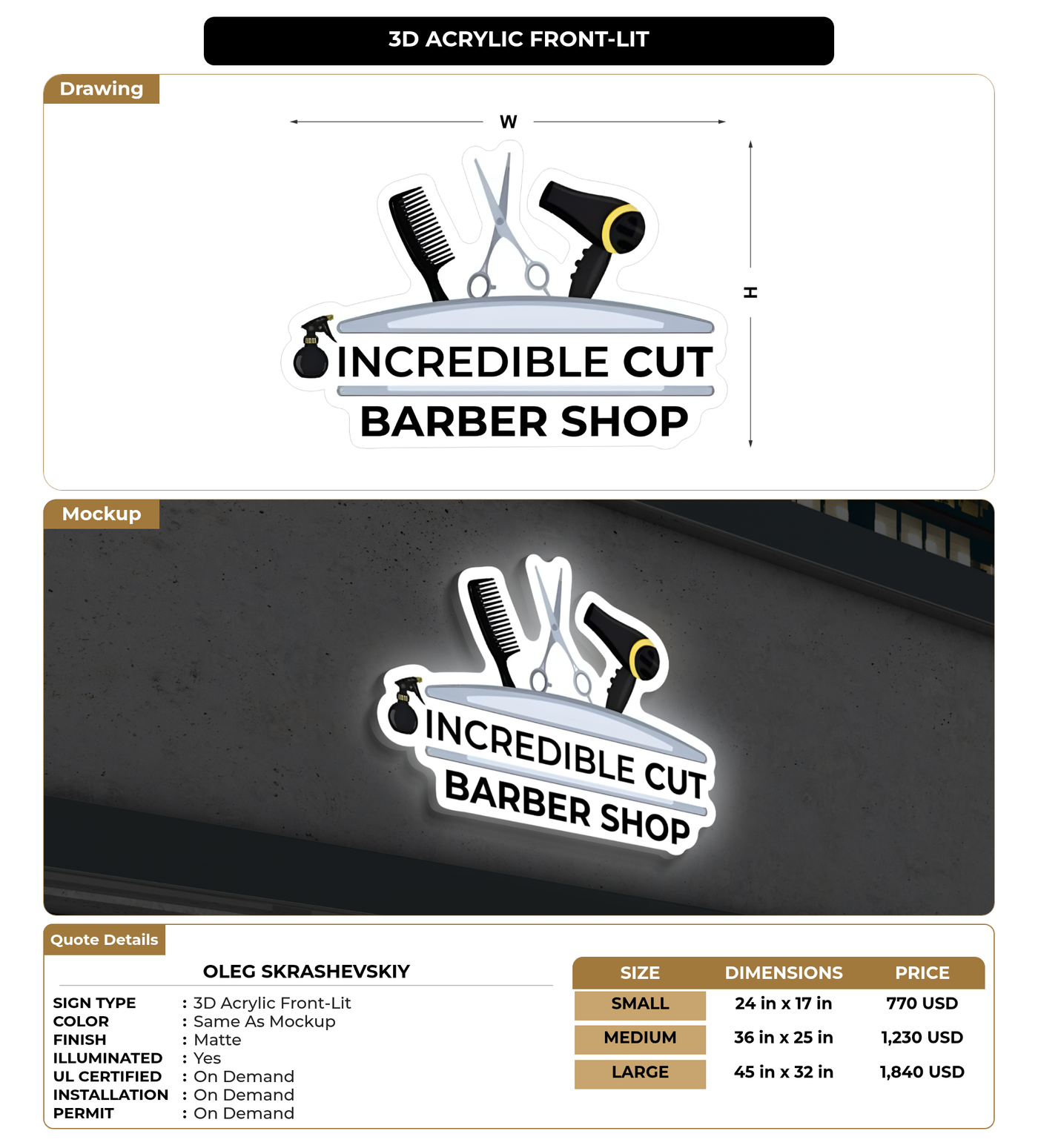 CUSTOM MOCKUP SIGN FOR Oleg Skrashevskiy