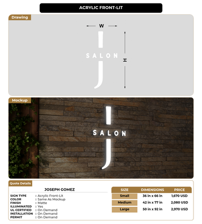CUSTOM MOCKUP SIGN FOR Joseph Gomez