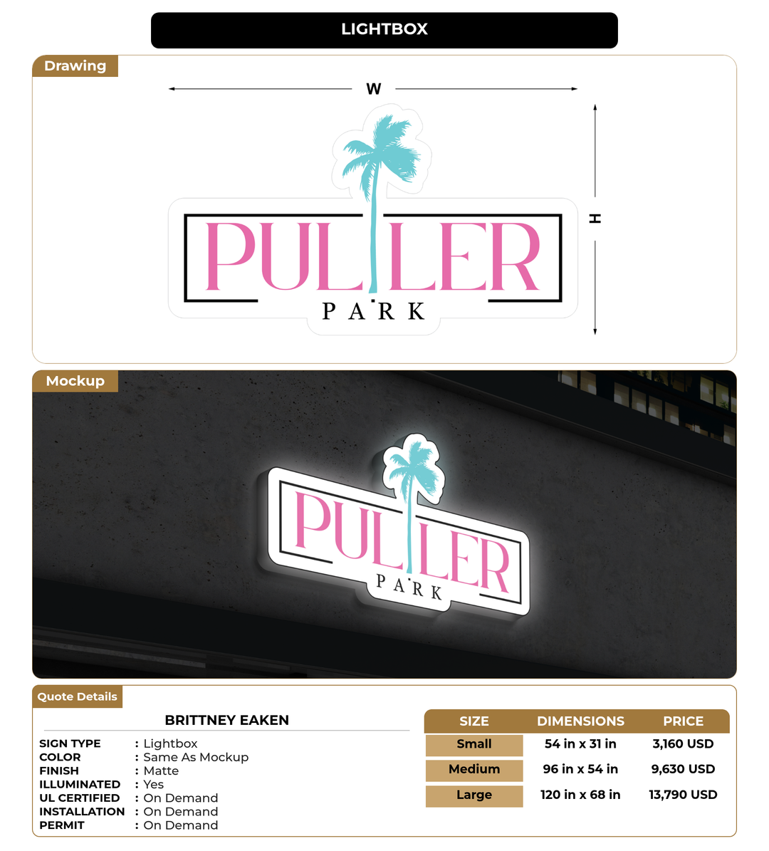 CUSTOM MOCKUP SIGN FOR Brittney Eaken